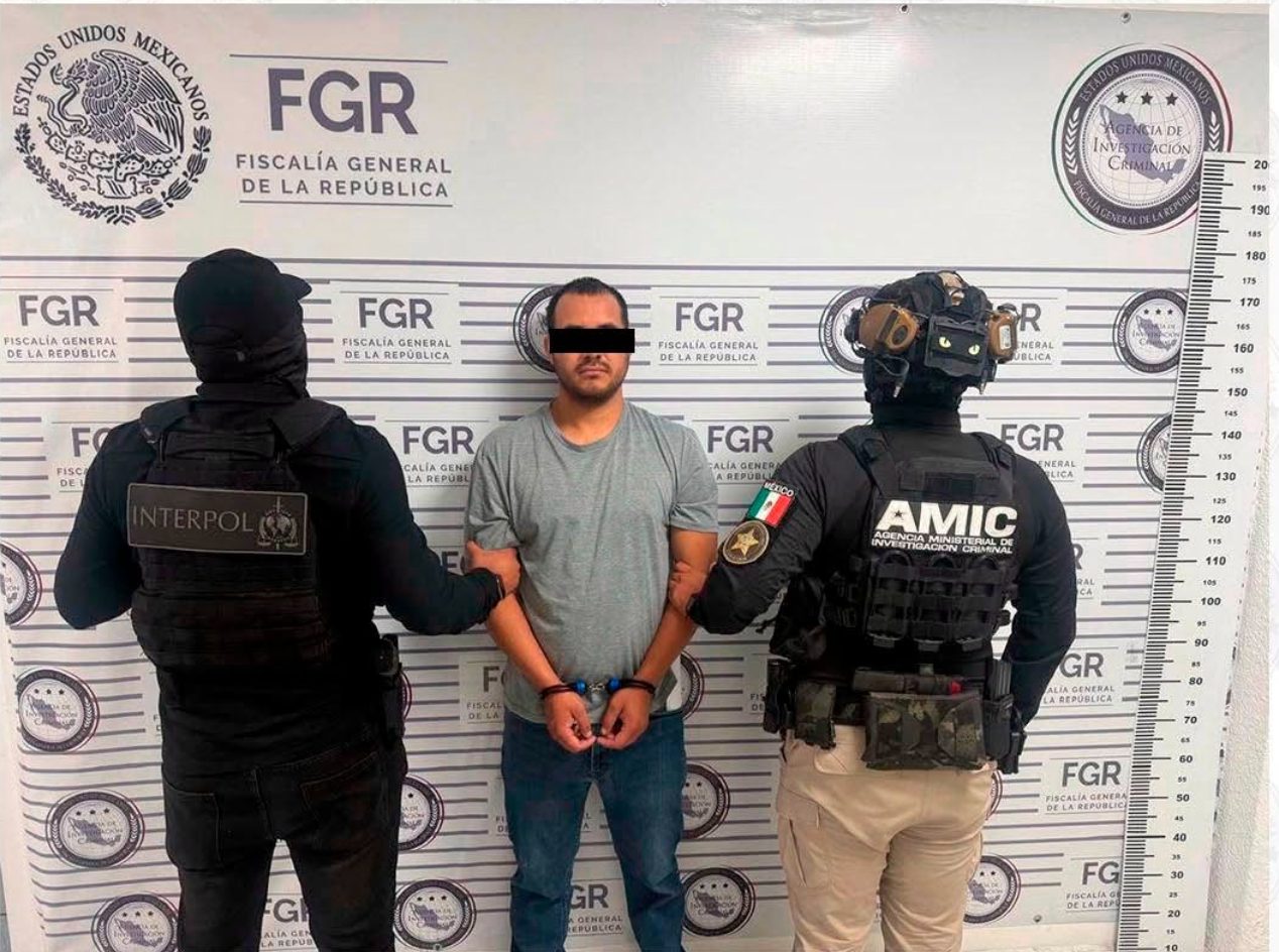 Capturan AMIC e INTERPOL México a objetivo prioritario con fines de extradición