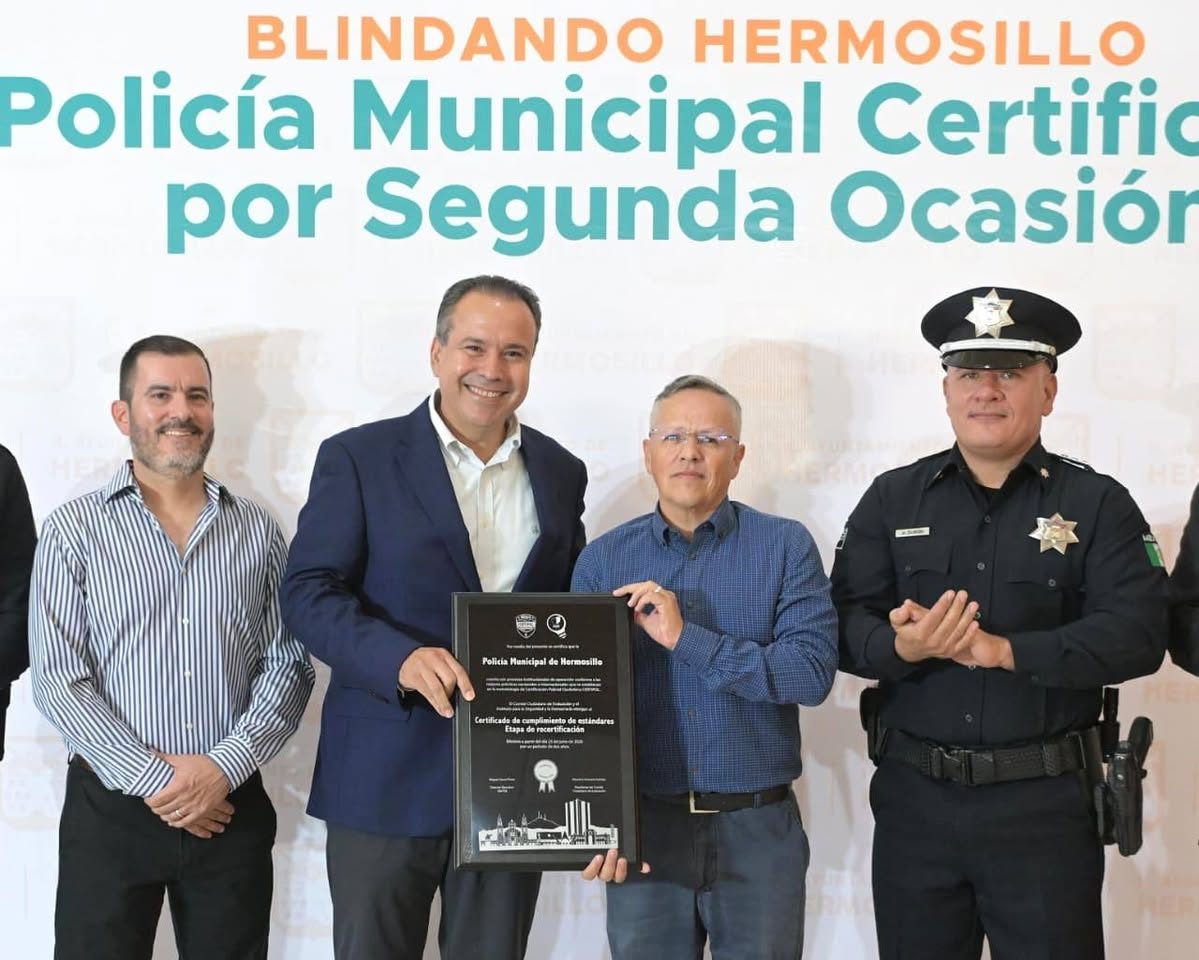 Reconoce Toño Astiazarán preparación de la Policía Municipal con  certificación por segunda ocasión de CERTIPOL 