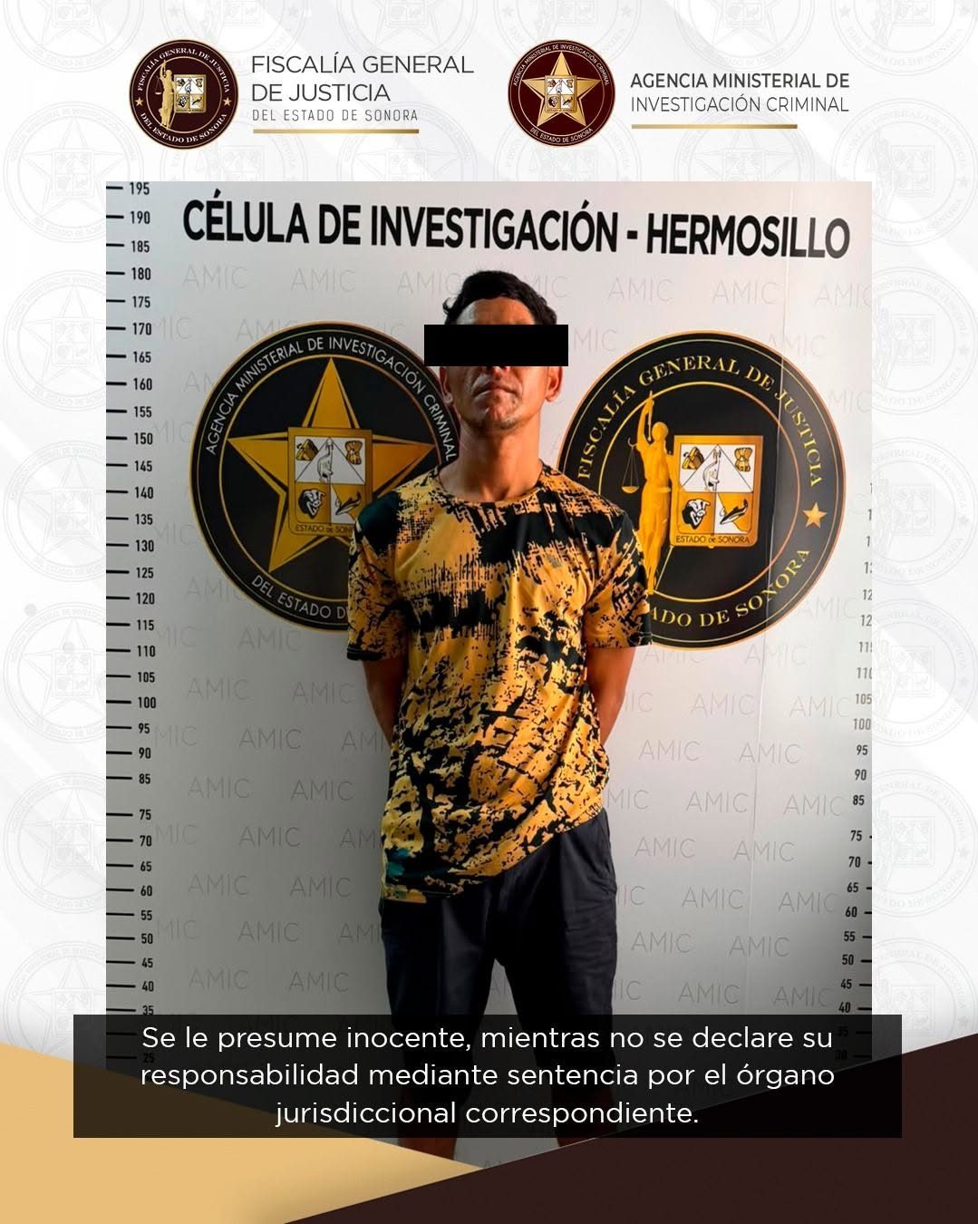 FGJES logra captura y vinculación a proceso contra imputado por homicidio y robo con violencia cometido en un bazar de Hermosillo