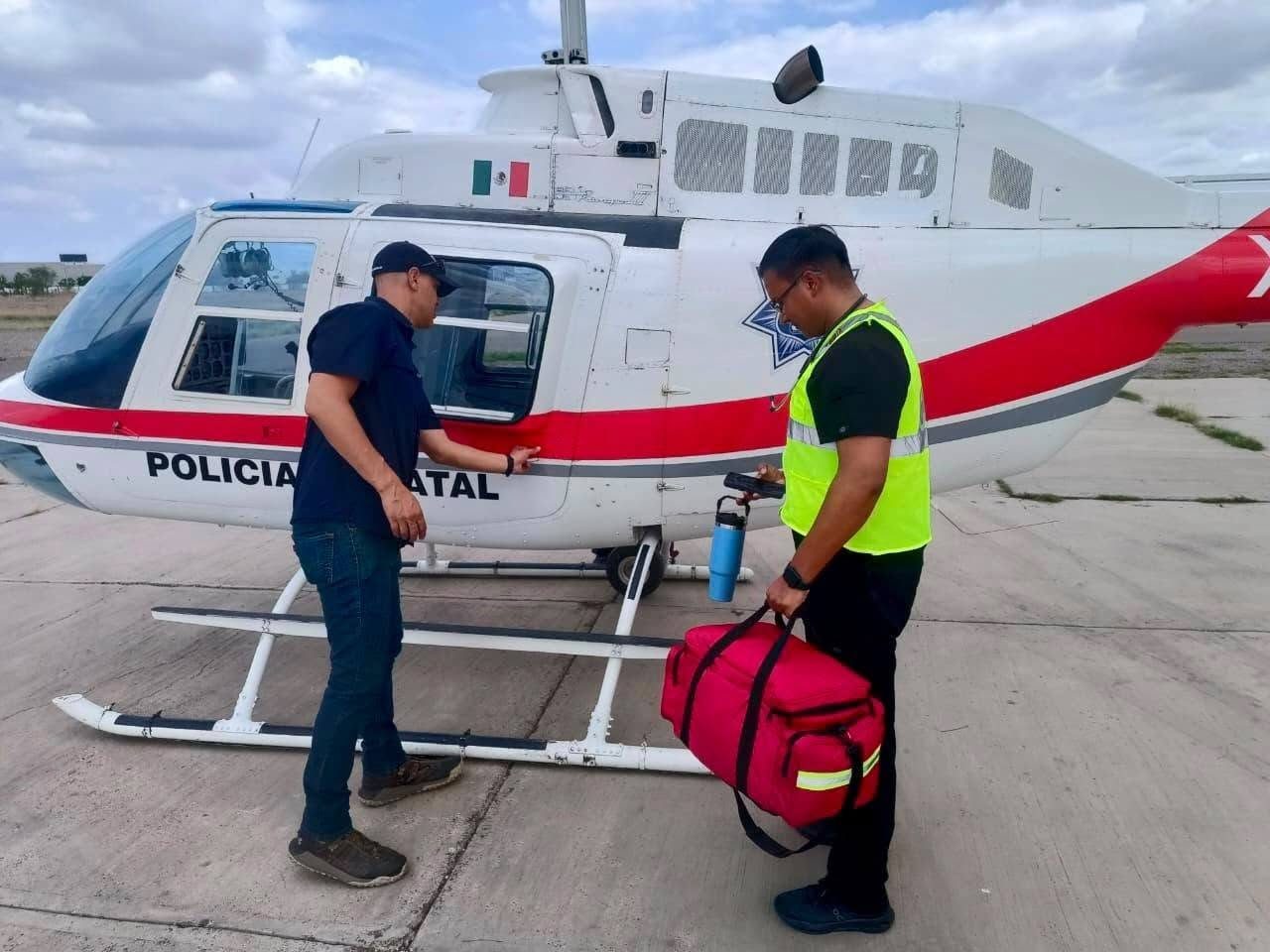 Helicóptero de la Policía Estatal salva una vida en la comunidad guarijía de Aquinavo