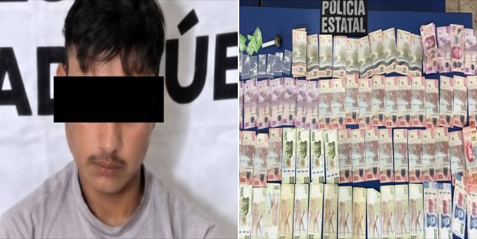 DETIENEN A JOVEN EN TESOPOBAMPO CON 10 ENVOLTORIOS DE NARCÓTICO Y MÁS DE 11 MIL PESOS