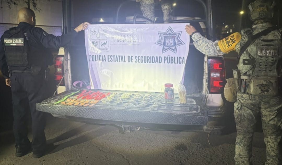 Operativo coordinado PESP–Defensa asegura narcótico en Hermosillo 