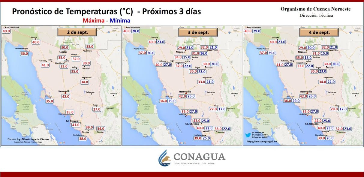 Protección Civil pronostica lluvias y altas temperaturas en Sonora