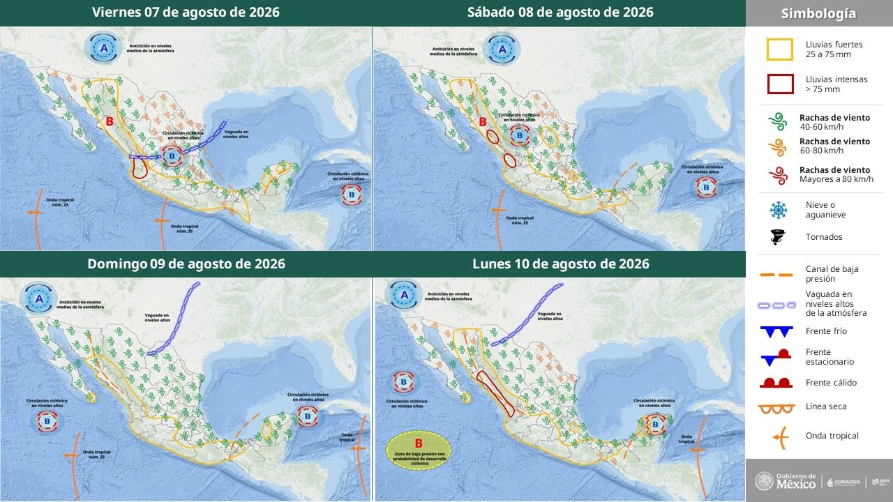 🌦️ Pronóstico del clima para Sonora | Viernes 7 de agosto