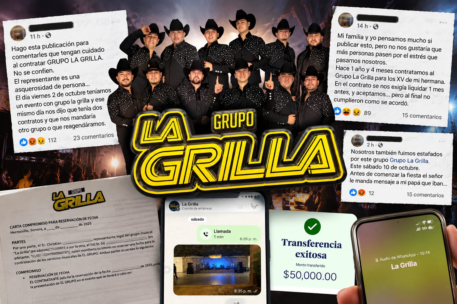 Señalan a Grupo La Grilla por presuntos incumplimientos en contratos para eventos en Hermosillo