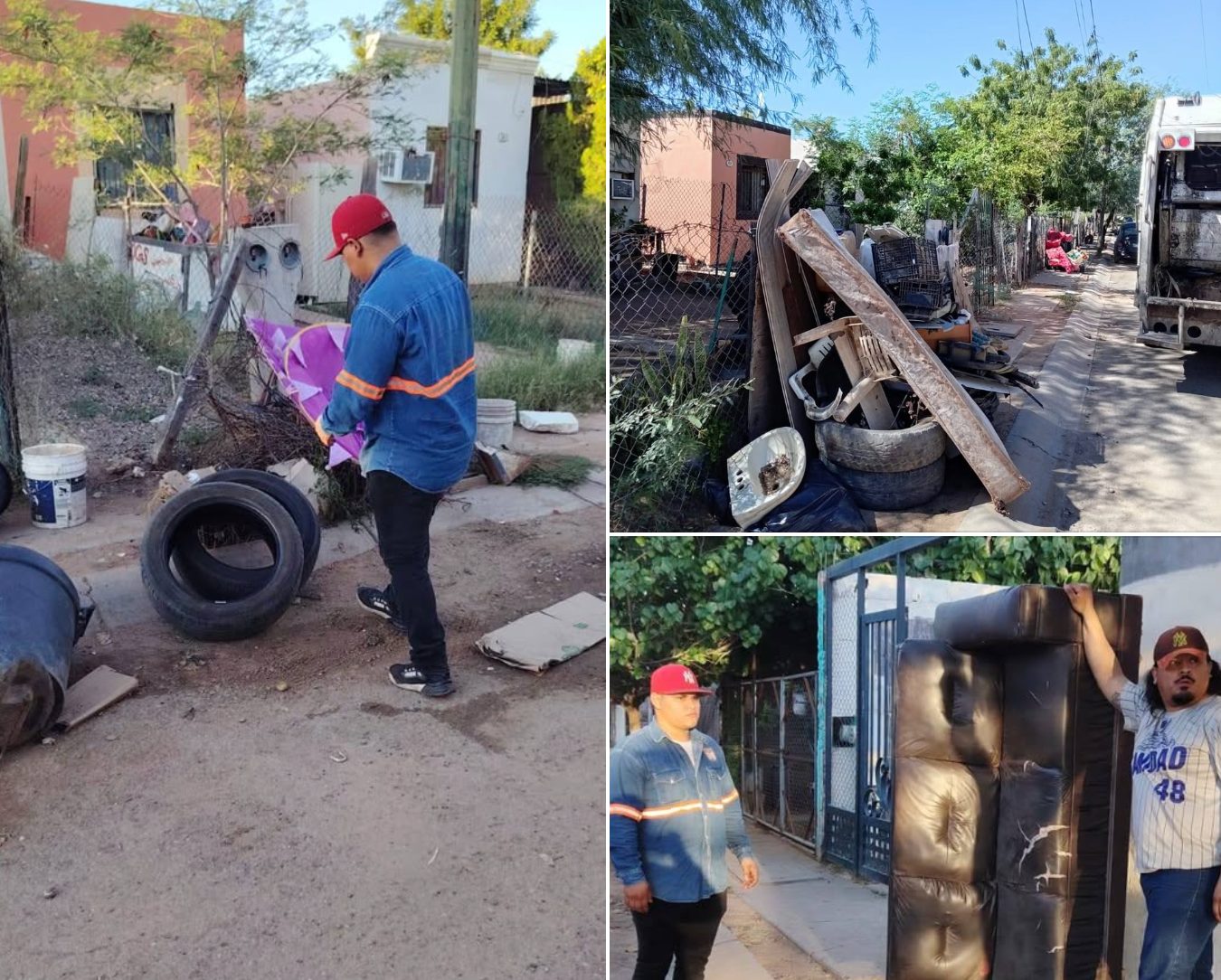 Beneficia Gobierno de Hermosillo a familias de La Cholla con jornada de descacharre