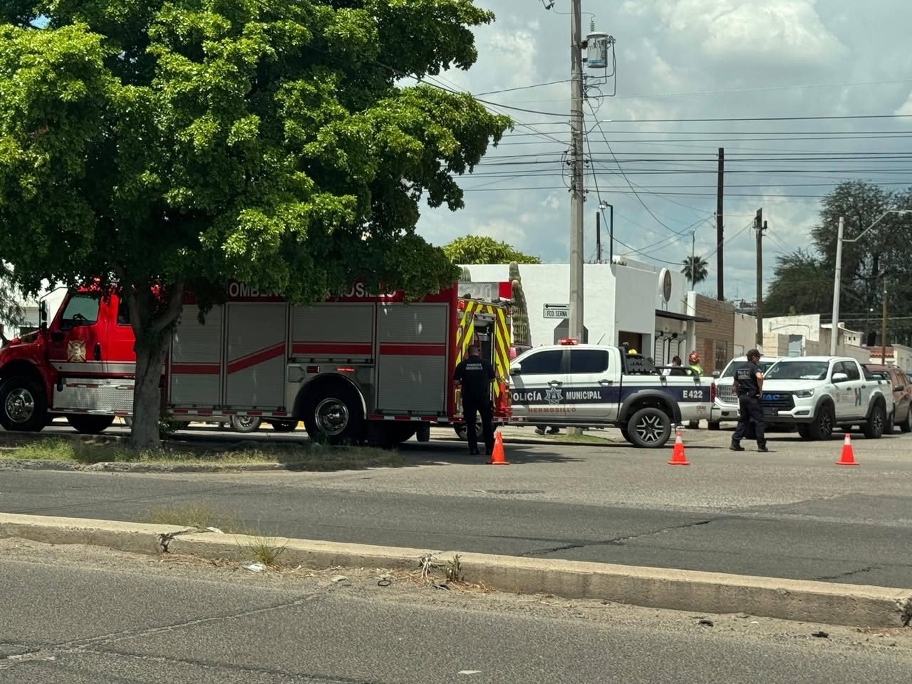 Falla eléctrica moviliza a cuerpos de emergencia en el Centro de Hermosillo